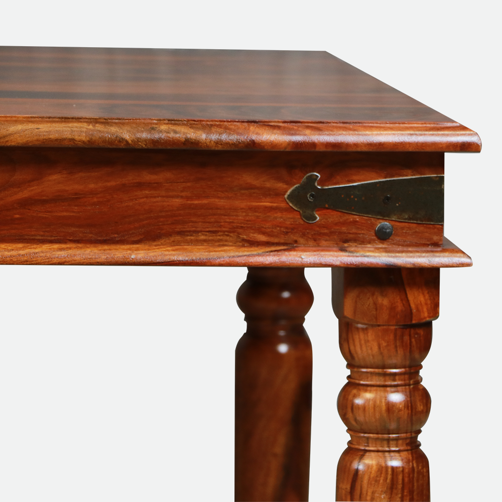 MAARK SHEESHAM WOOD 6 SEATER DINING SET (5.25*3) 1194 NATURAL FINISH SV