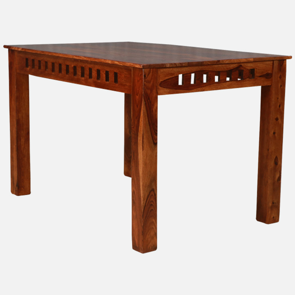 MAARK SHEESHAM WOOD 4 SEATER DINING SET (3.75*2.5) 1120 NATURAL FINISH SV