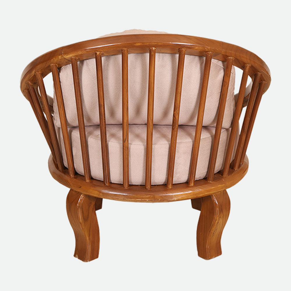 MAARK WOODEN SOFA SET (3+1+1) ROUND CRASI SUF