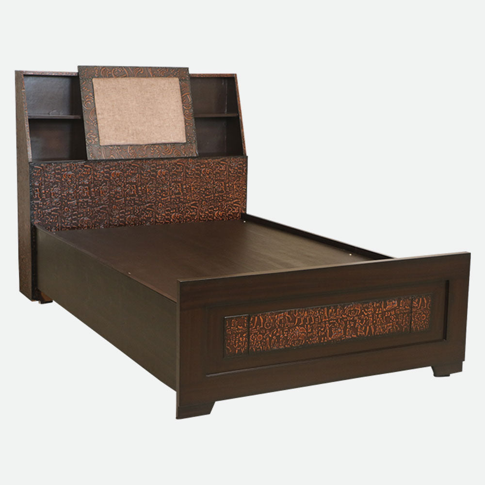 MAARK DOUBLE BED WITH CUSHION STORAGE  (4*6.25) MAESTRO CUSTOMIZED