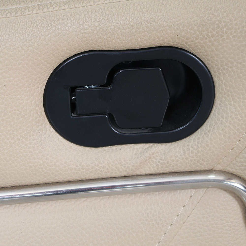 MAARK MANUAL RECLINER LEATHER SOFA SINGLE SEATER 9911 TL 1 CREAM COLOUR HT