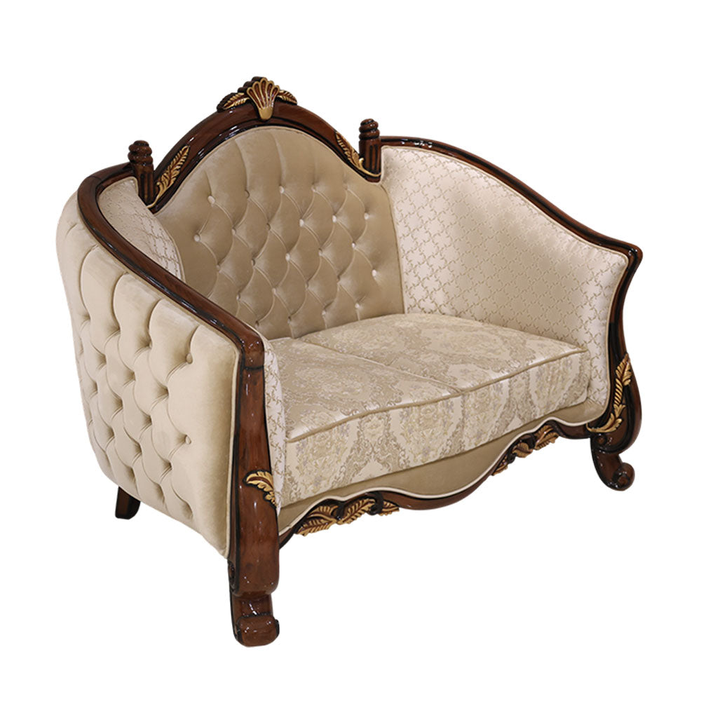 MAARK PALACE SOFA SET (3+2+2+1+1)WHITE GOLD BF