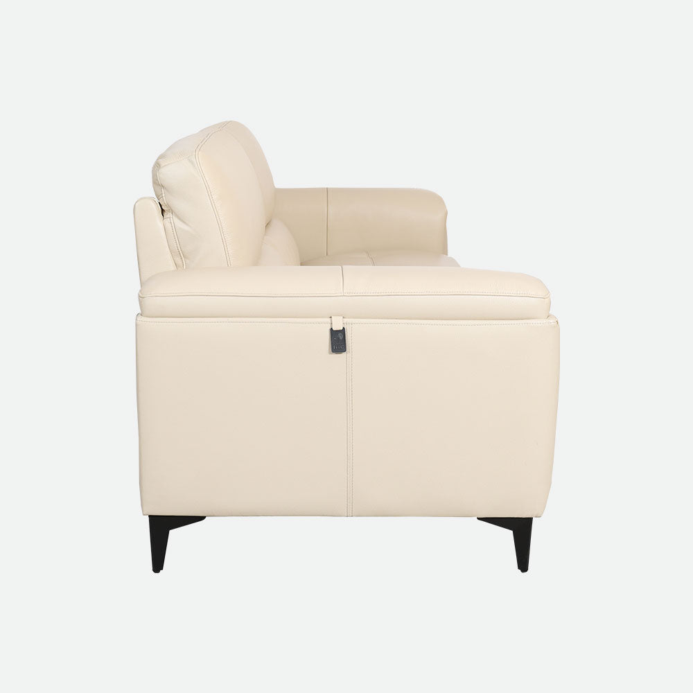 MAARK LEATHER SOFA SET (3+2+1) F2412 CREAM COLOUR HT