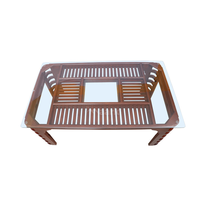 MAARK GLASS TOP 6 SEATER DINING SET 110-05 WL