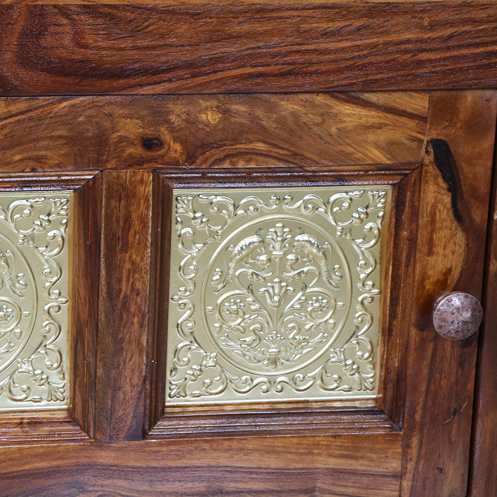 MAARK SHEESHAM WOOD SEATING BENCH WITH STORAGE 7202 NATURAL FINISH SV