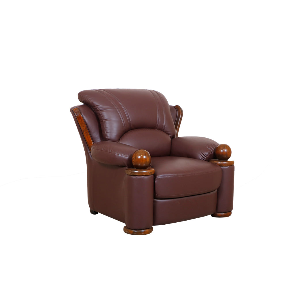 MAARK LEATHERETTE SOFA SET (3+1+1) DION MAROON COLOUR HT