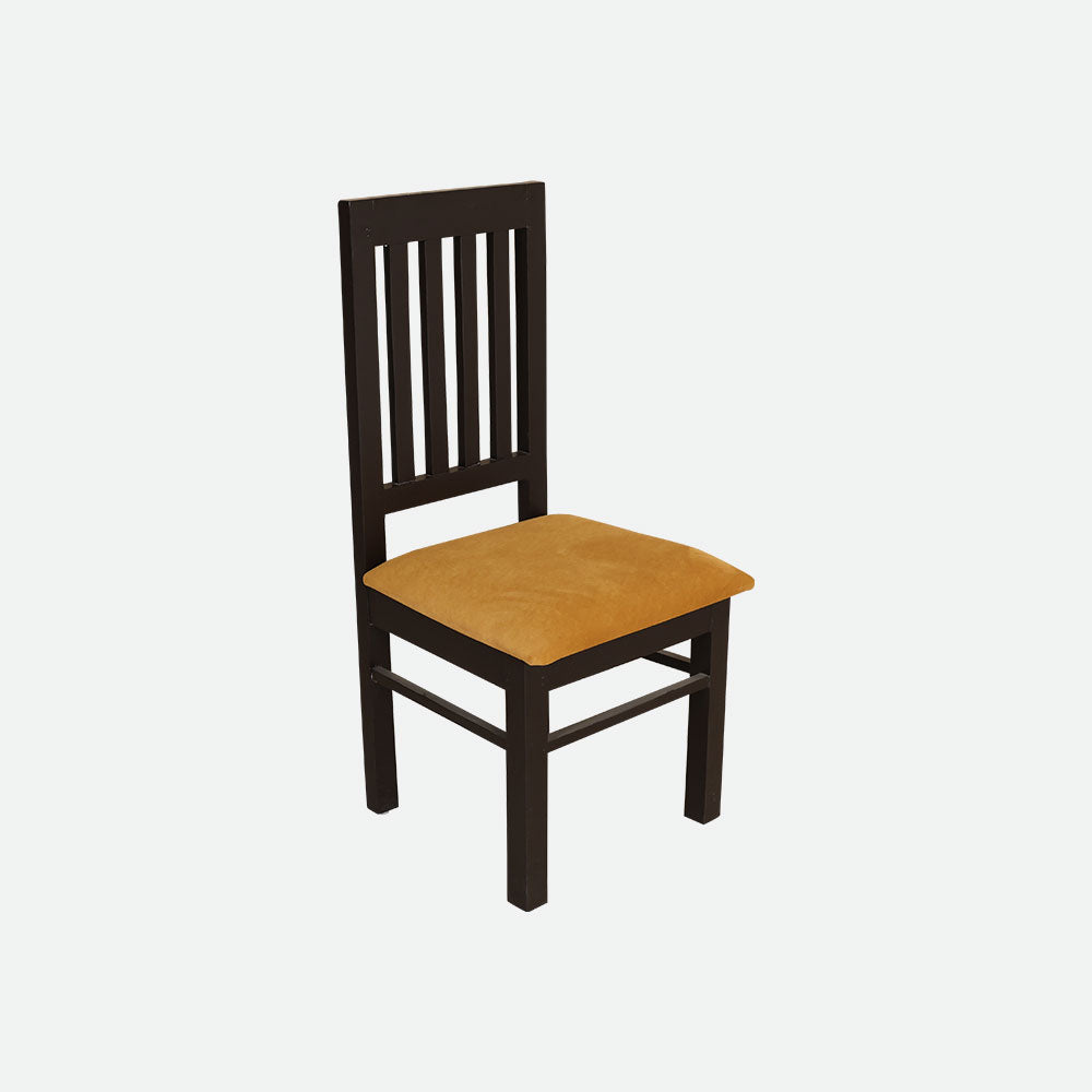 MAARK WOODEN TOP 4 SEATER DINING SET (4*2.5) WINDOW WALNUT COLOUR