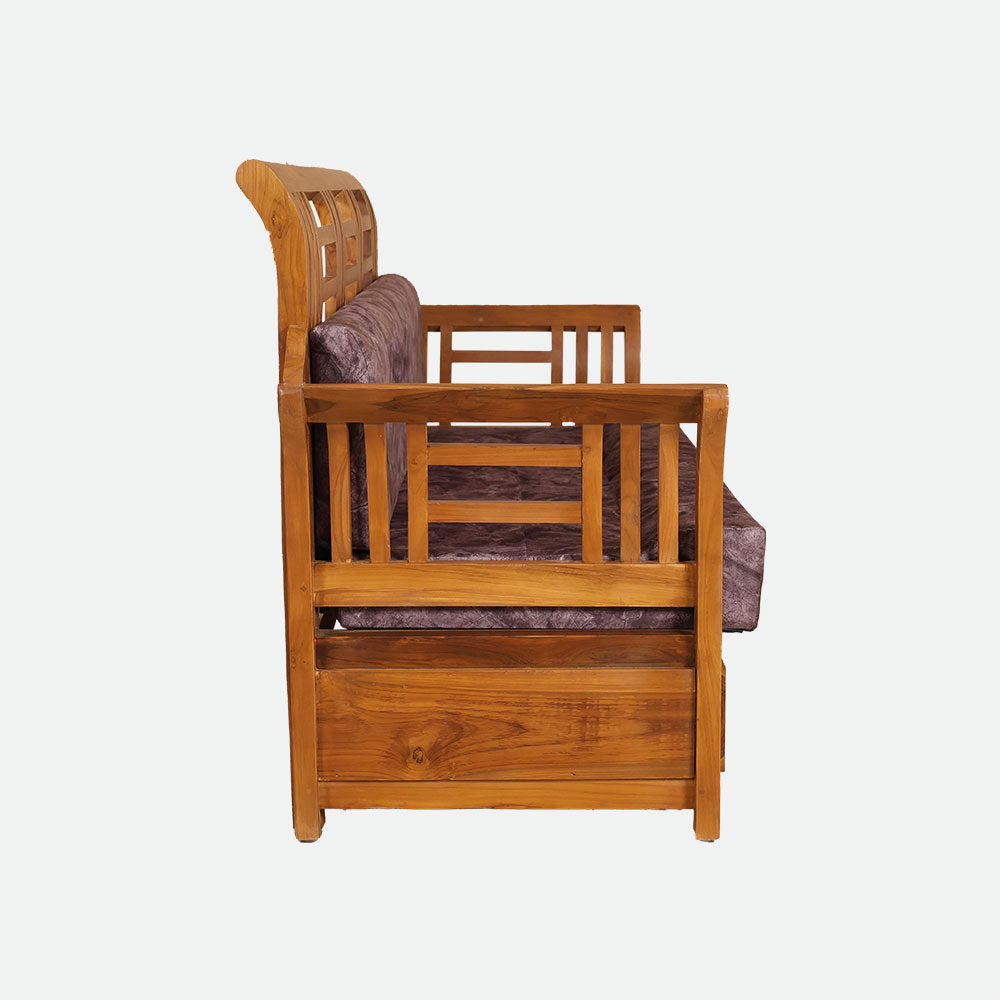 MAARK WOODEN SOFA SET (3+1+1) ORKID SADA