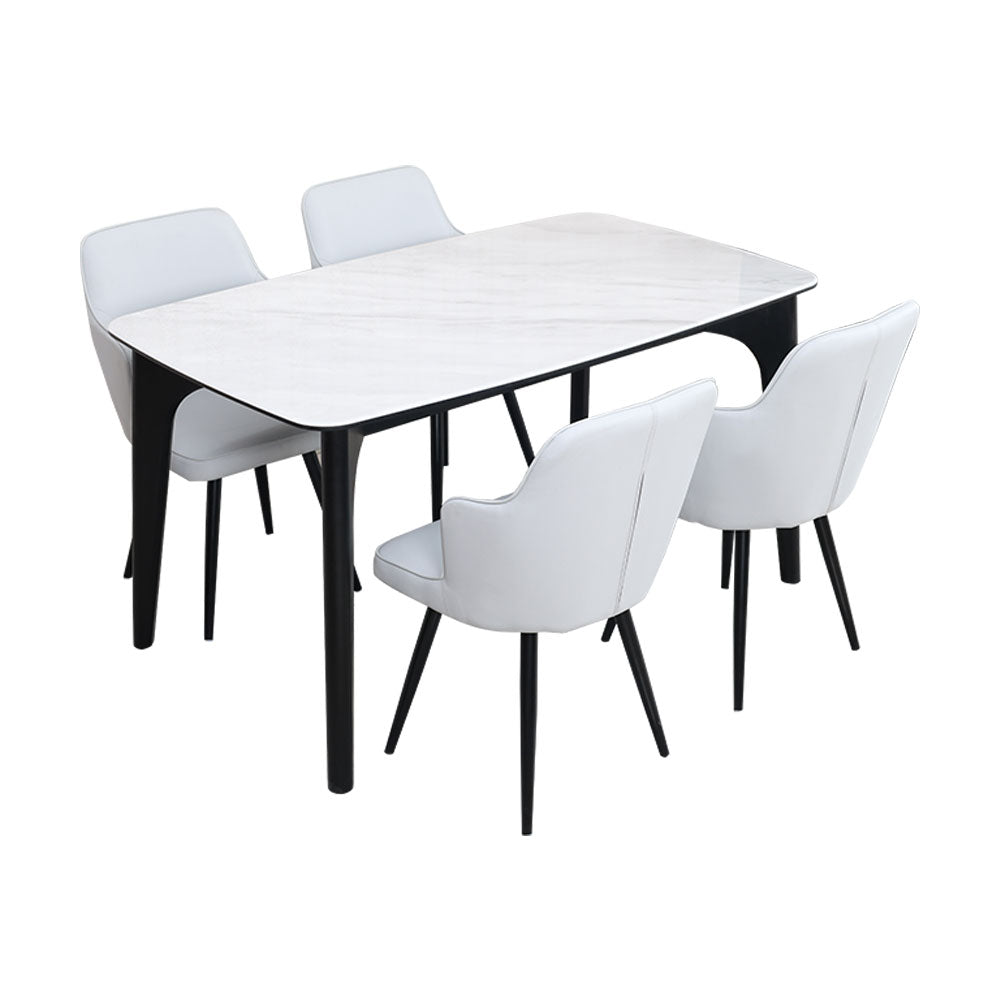 MAARK MARBLE TOP 4 SEATER DINING SET CT323-565 HT