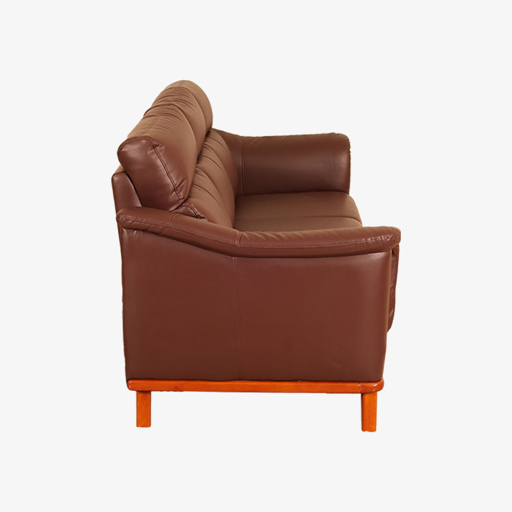 MAARK LEATHERETTE SOFA SET (3+1+1) CERMAI CHARCOAL COLOUR HT