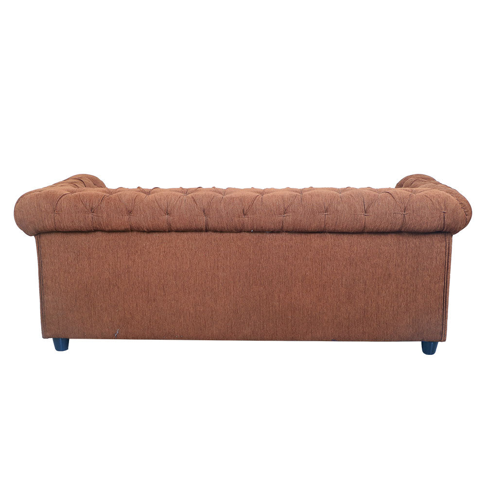 MAARK FABRIC THREE SEATER SOFA CHESTER BROWN COLOUR