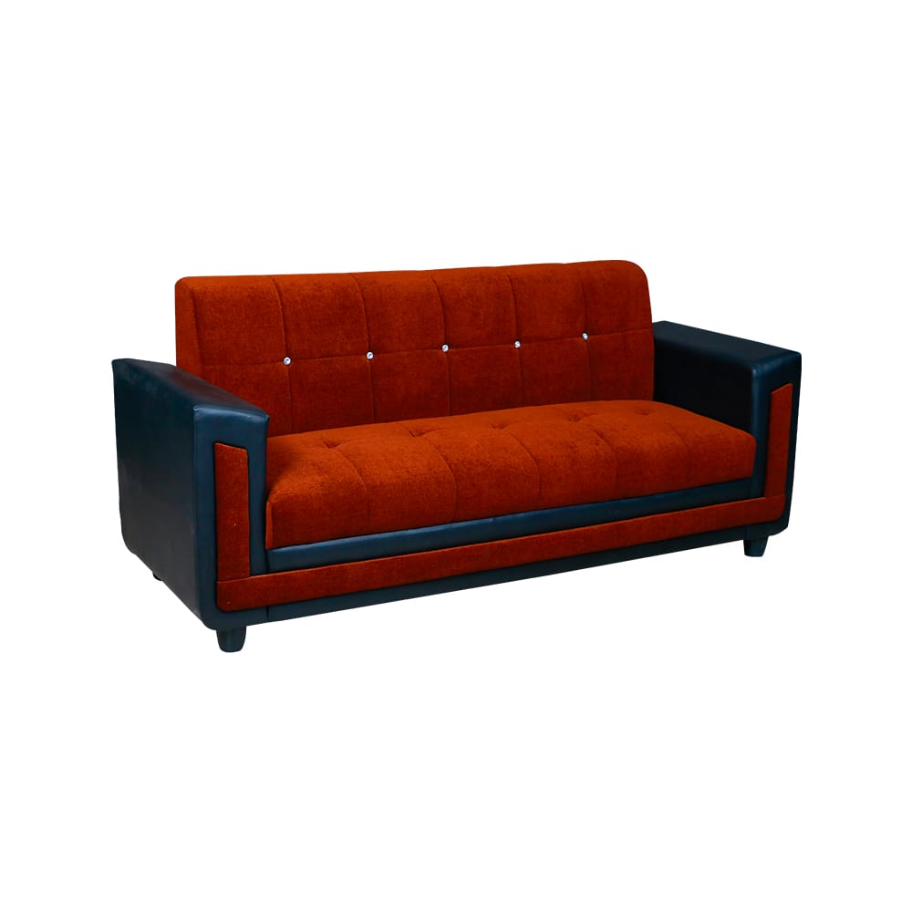 MAARK FABRIC THREE SEATER SOFA NEW MONTAIN RED COLOUR