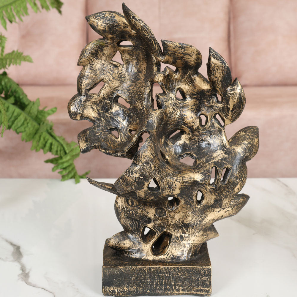 MAARK STATUE LEAF FACE COUPLE STATUE EH