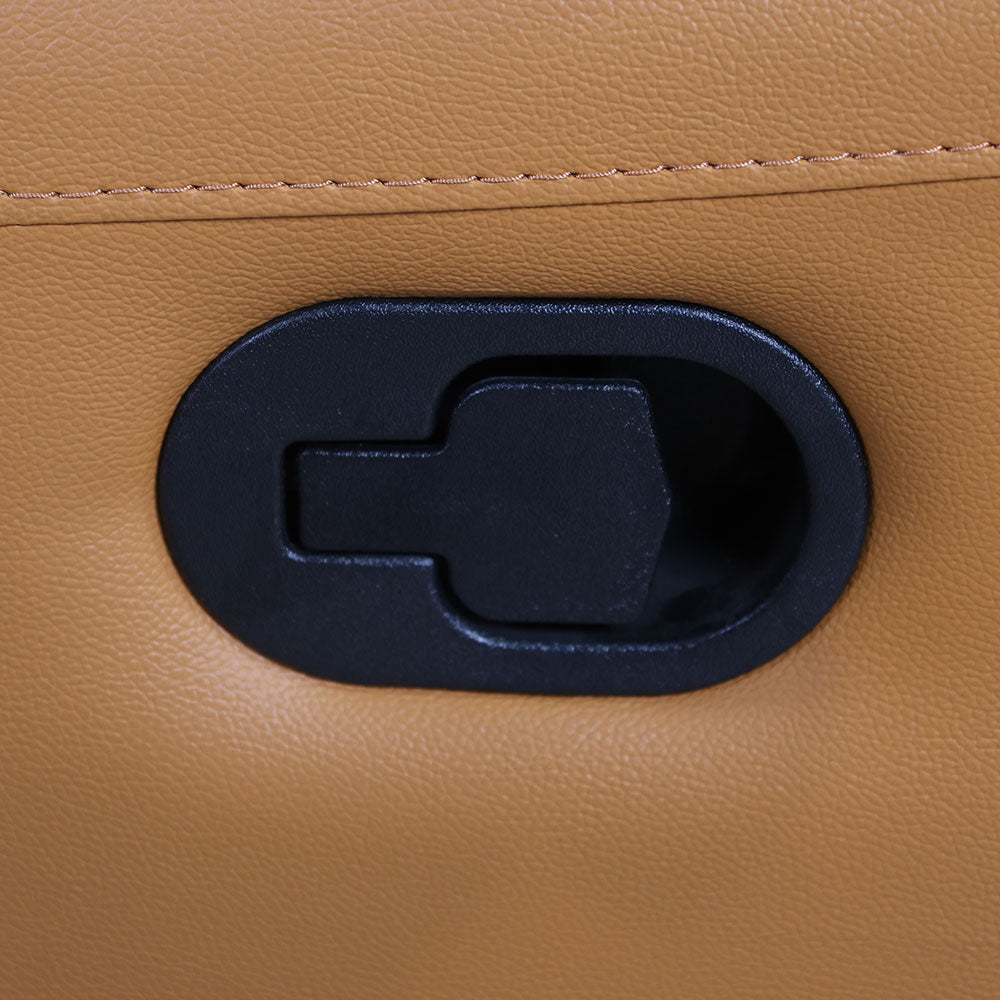 MAARK MANUAL RECLINER LEATHER SOFA 1266-9669 TAN COLOUR HT