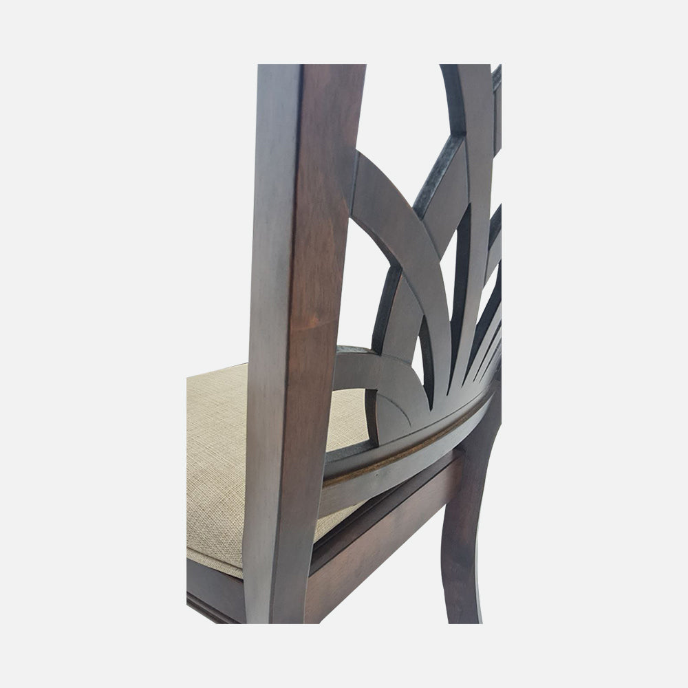 MAARK WOODEN TOP 6 SEATER DINING SET REGGIE-4354T-4354SC HT