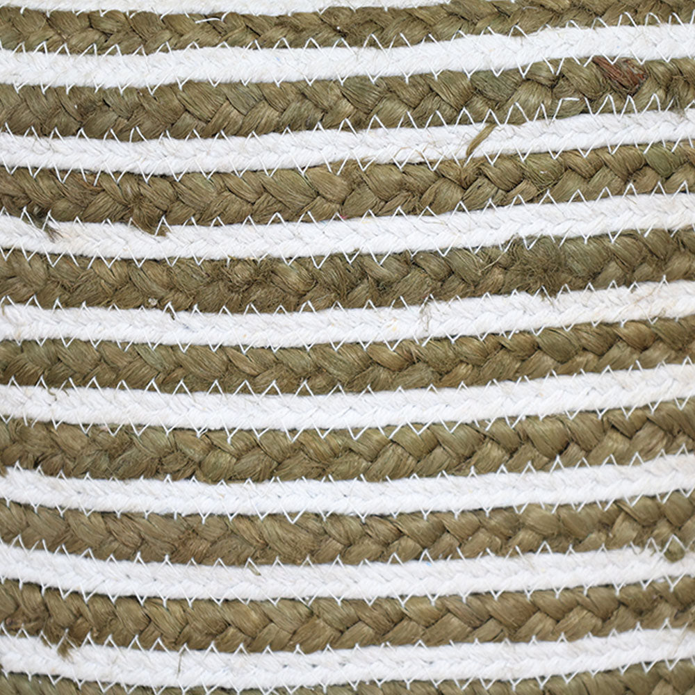 MAARK STOOL BRAIDED JUTE TWIN NATURAL & KHAKI AO