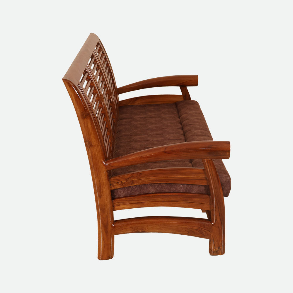 MAARK WOODEN SOFA SET (3+1+1) S-28 WCF