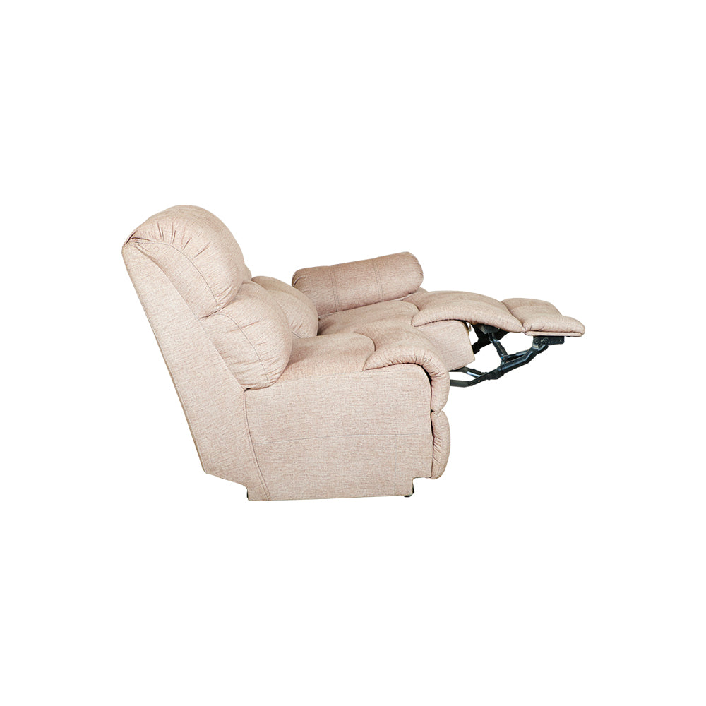 MAARK CORNER MANUAL RECLINER FABRIC SOFA 5 SEATER F211 HALF WHITE COLOUR