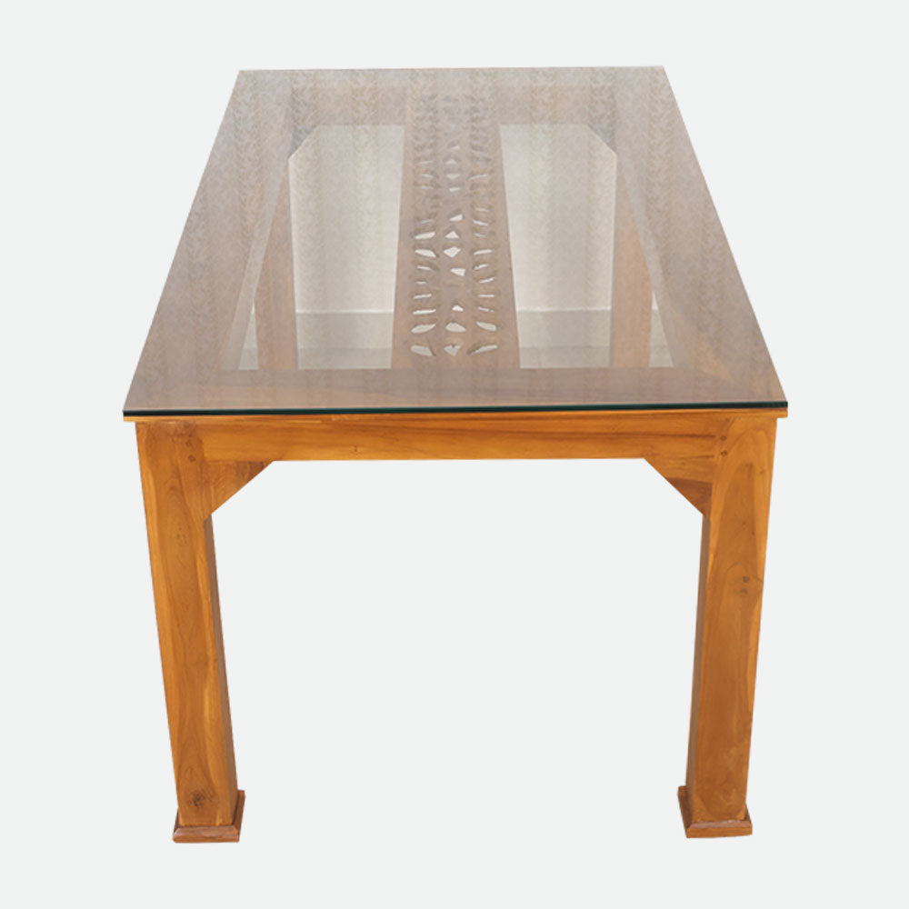 MAARK GLASS TOP 6 SEATER DINING SET 001 SUF