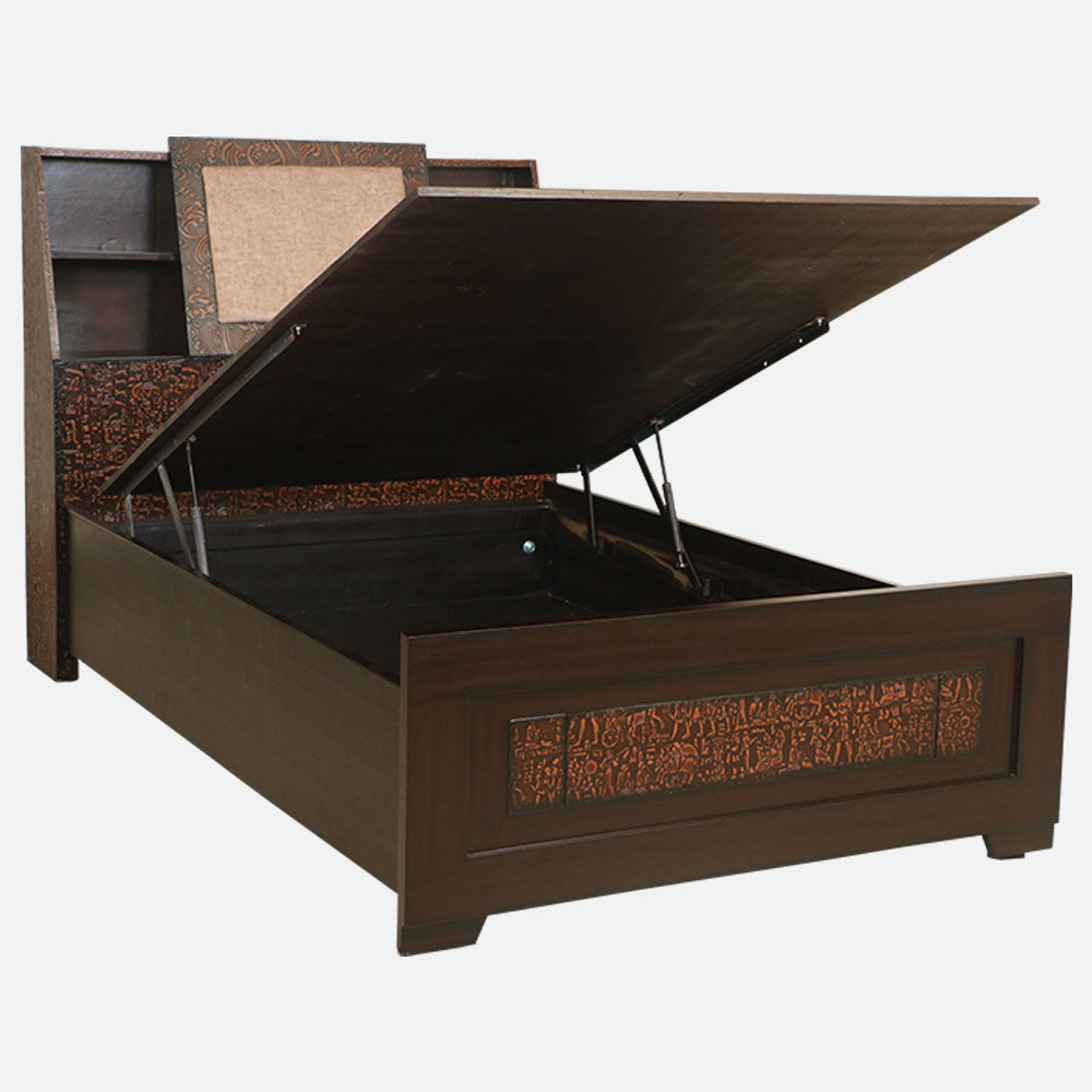 MAARK DOUBLE BED WITH CUSHION STORAGE  (4*6.25) MAESTRO CUSTOMIZED