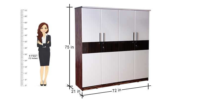 MAARK 4 DOOR WARDROBE PF PREMIUM