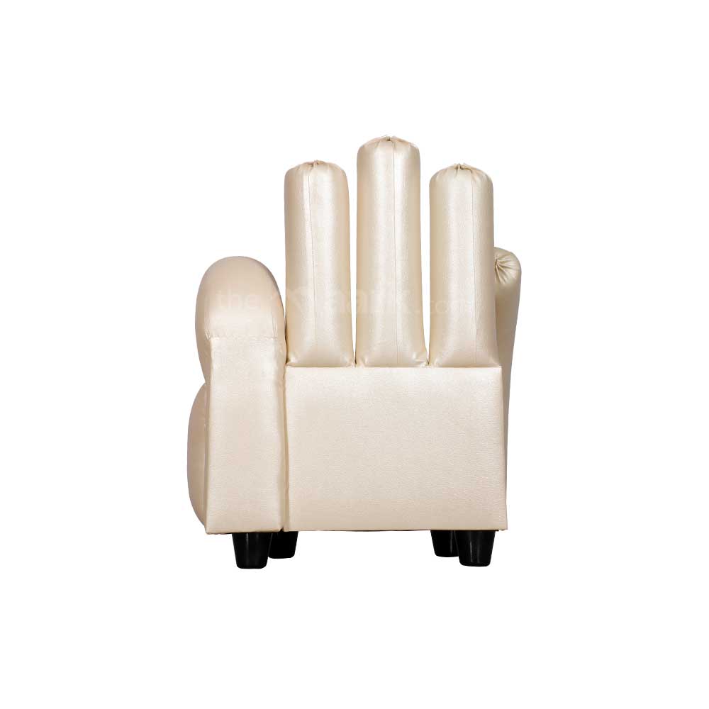 MAARK FABRIC SINGLE SEATER SOFA FINGER HALF WHITE COLOUR