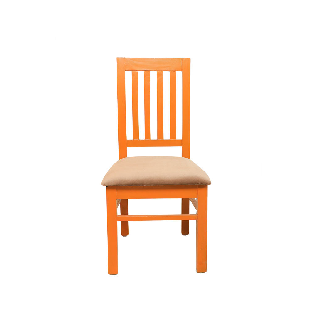 MAARK WOODEN TOP 6 SEATER DINING SET WINDOW TEAK COLOUR