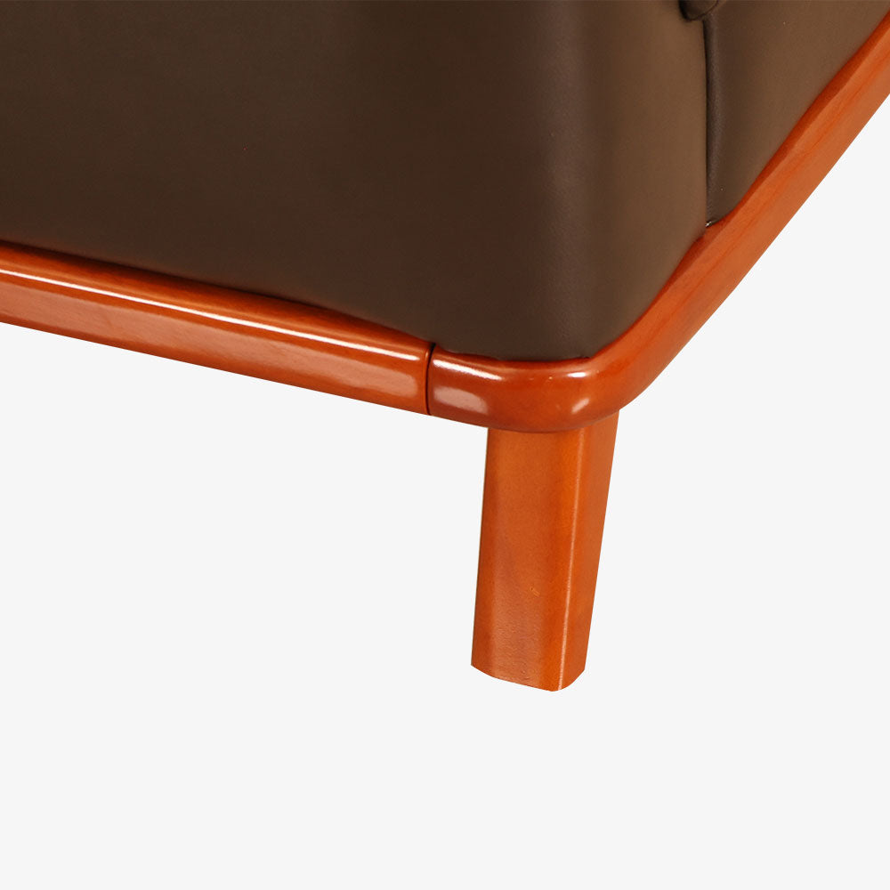 MAARK LEATHERETTE SOFA SET (3+1+1) CERMAI MAROON COLOUR HT