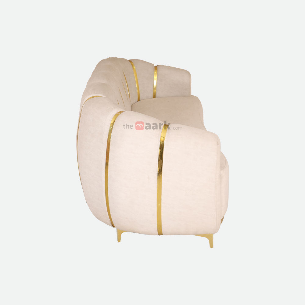 MAARK FABRIC SOFA SET (3+3+1+1+PUFFY) SUN FLOWER