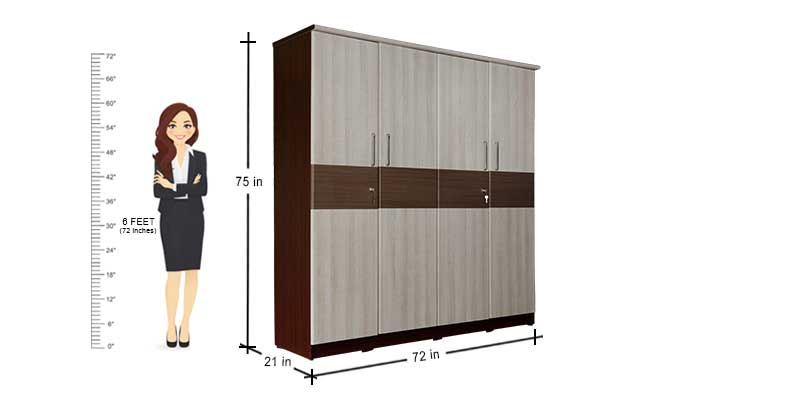 MAARK 4 DOOR WARDROBE PF PREMIUM