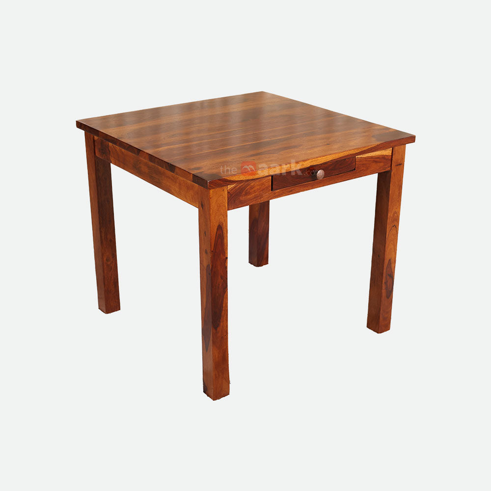 MAARK SHEESHAM WOOD 2 SEATER DINING SET (2.75*2.75) 1184 NATURAL FINISH SV