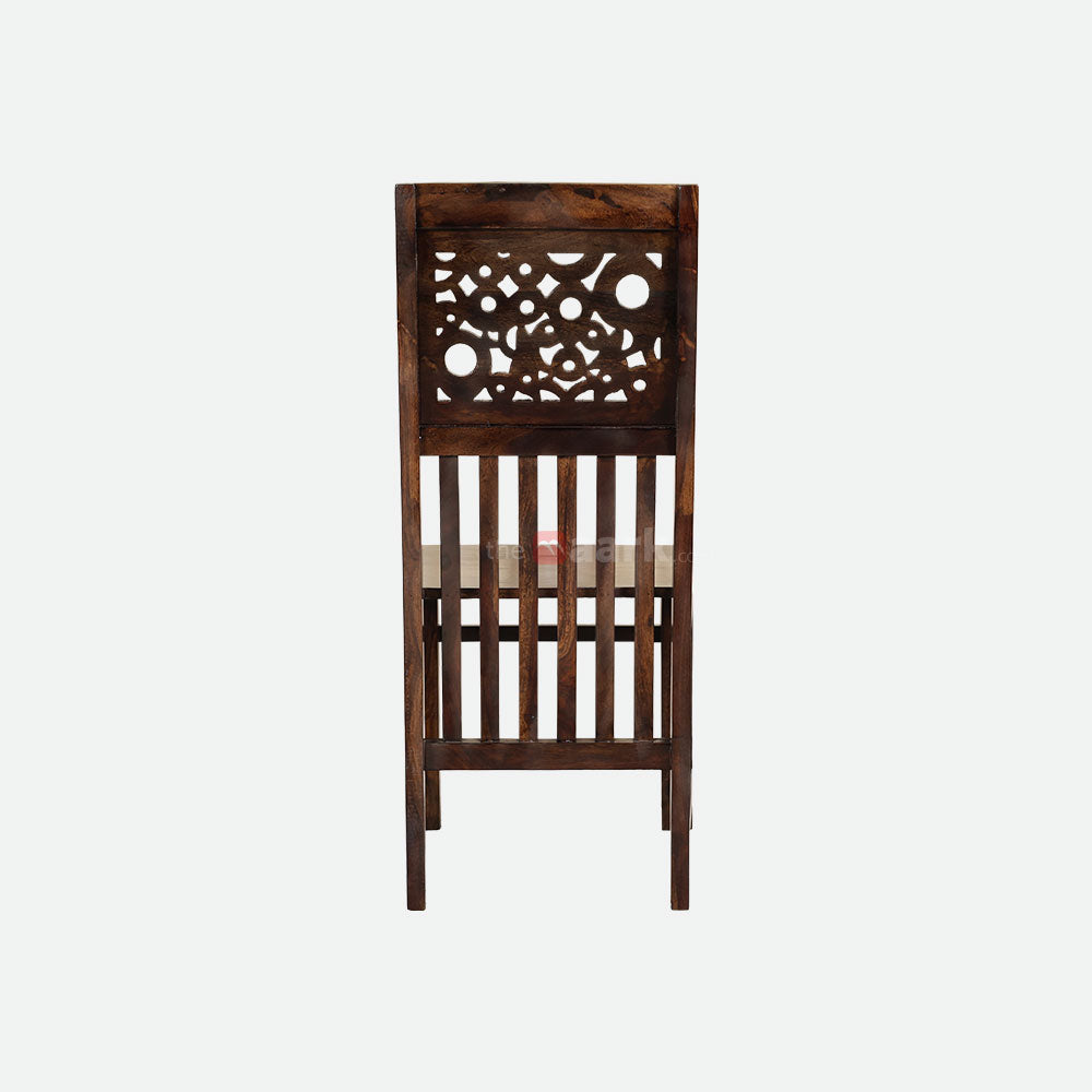 MAARK SHEESHAM WOOD 6 SEATER DINING SET (5.25*3) 1152 STONE FINISH SV