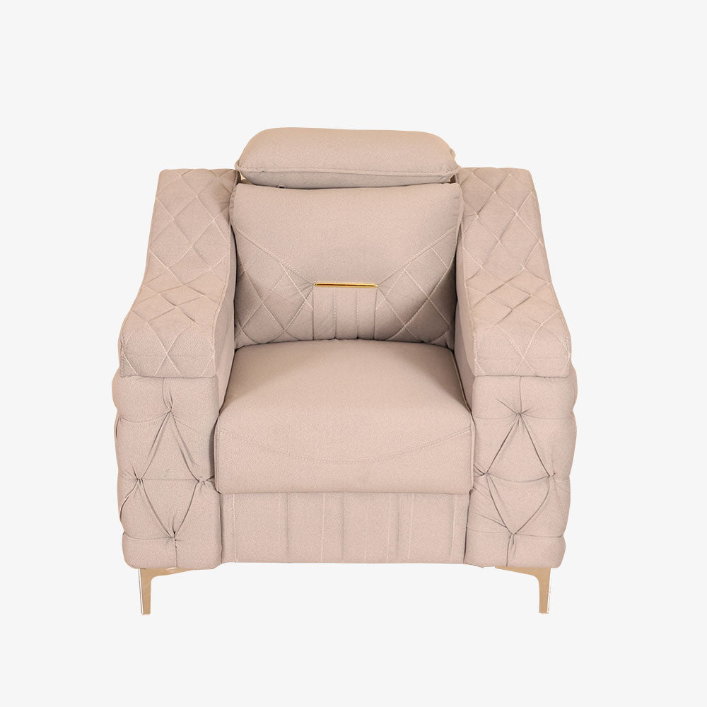 MAARK FABRIC SOFA SET (3+1+1) CAMEL BACK