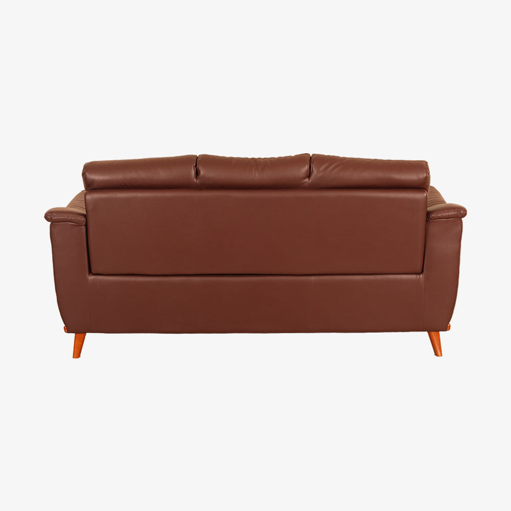 MAARK LEATHERETTE SOFA SET (3+1+1) CERMAI CHARCOAL COLOUR HT