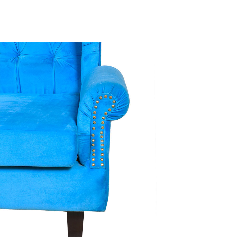 MAARK FABRIC THREE SEATER SOFA JANEEL BLUE COLOUR