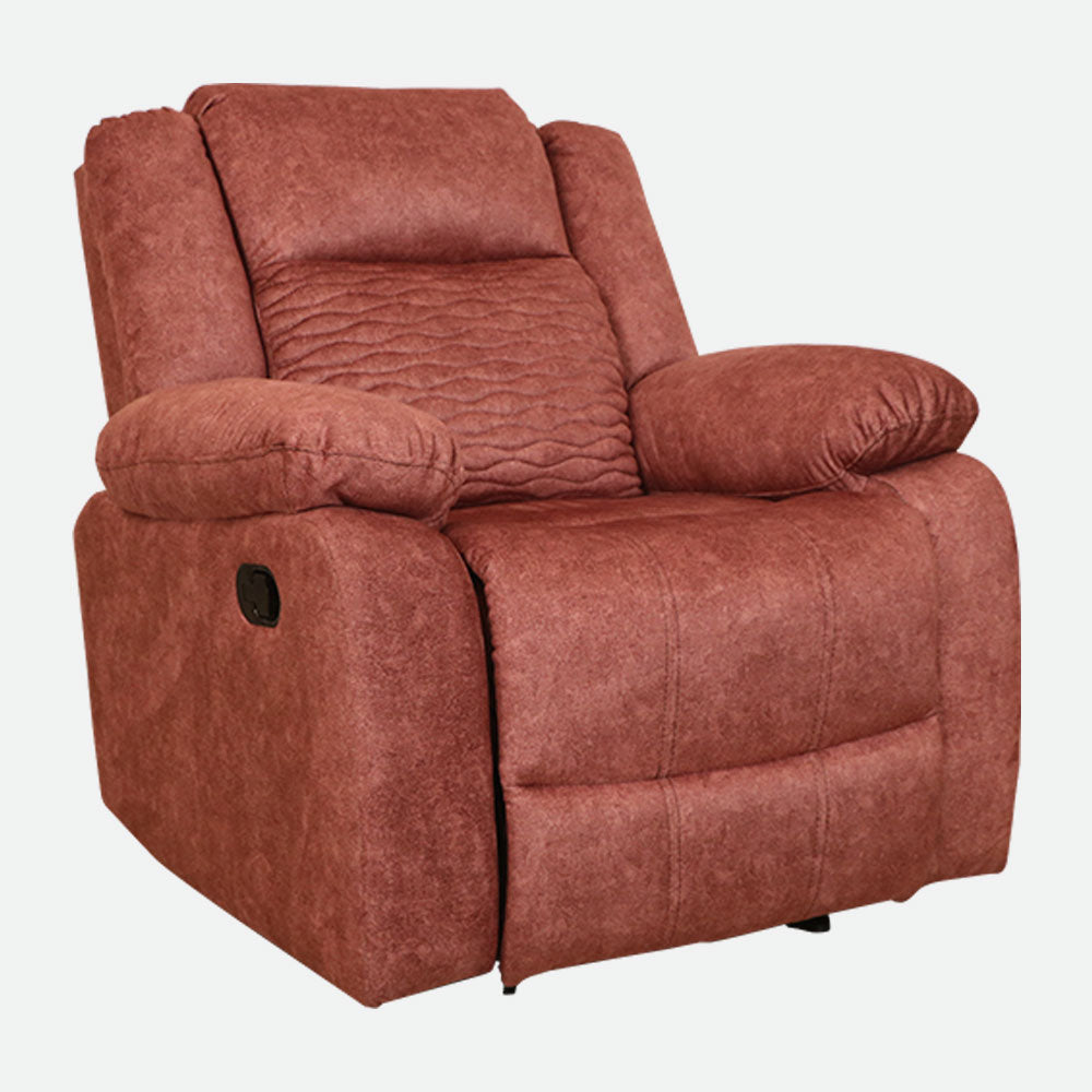 MAARK MANUAL RECLINER FABRIC SOFA SINGLE SEATER WAVE