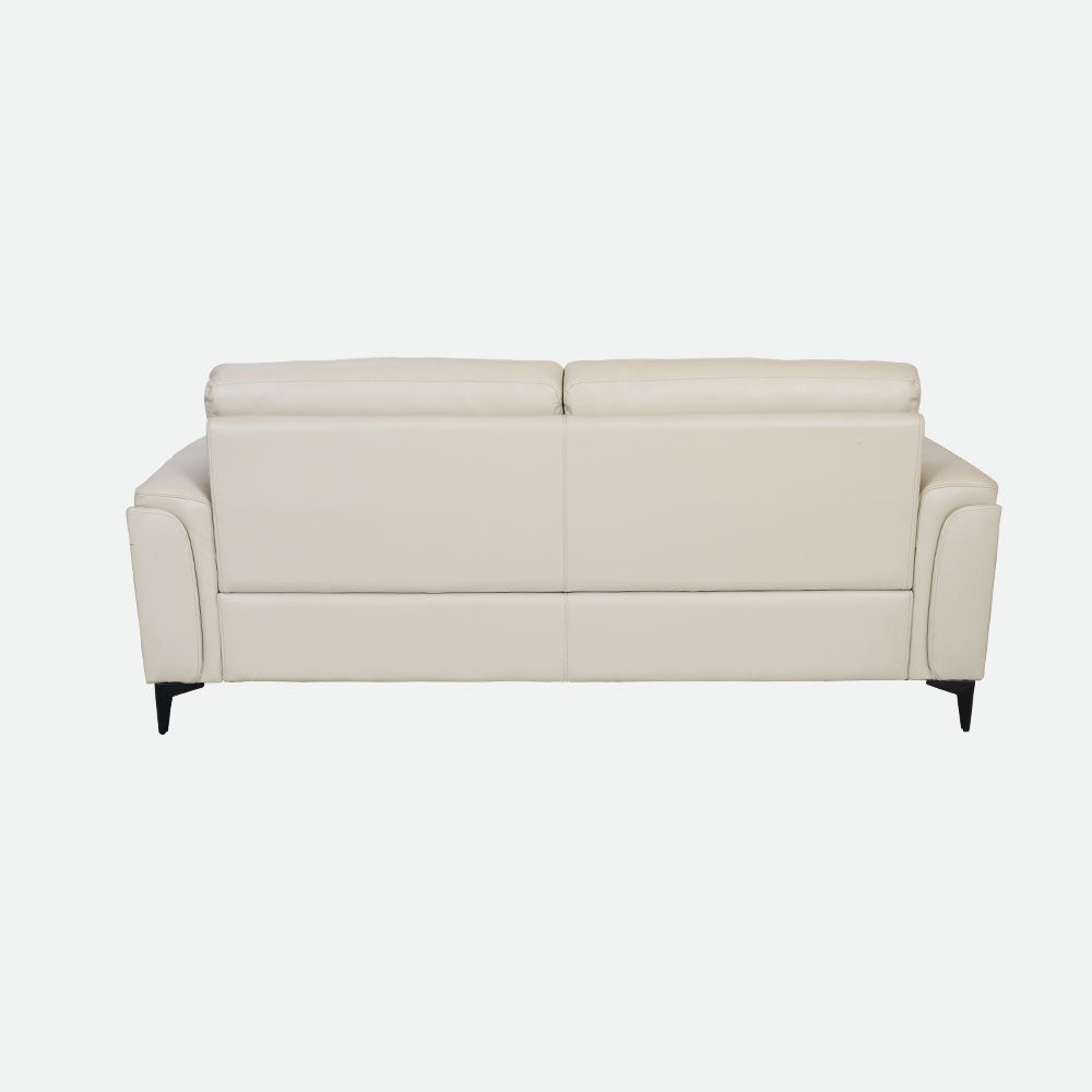 MAARK LEATHER SOFA SET (3+2+1) F2412 CREAM COLOUR HT