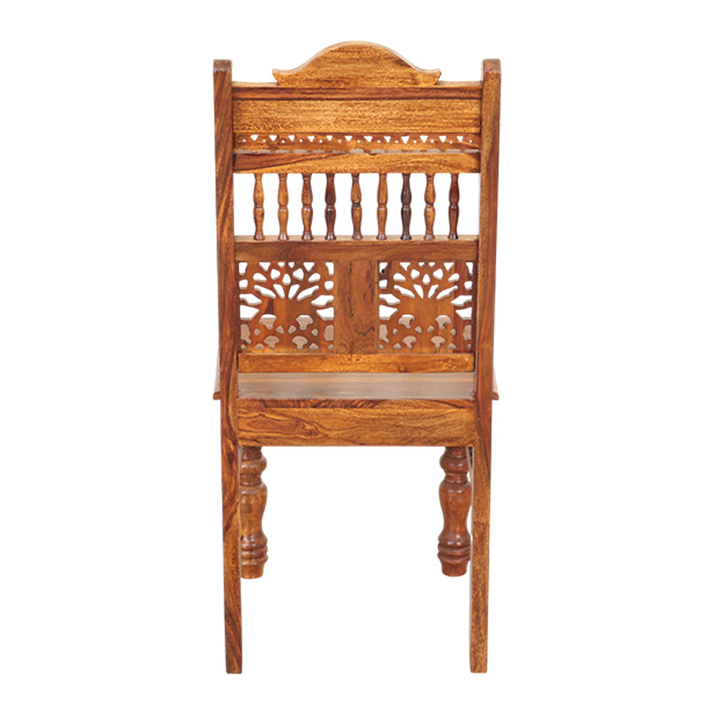 MAARK SHEESHAM WOOD 6 SEATER DINING SET (5.25*3) 1131 NATURAL FINISH SV