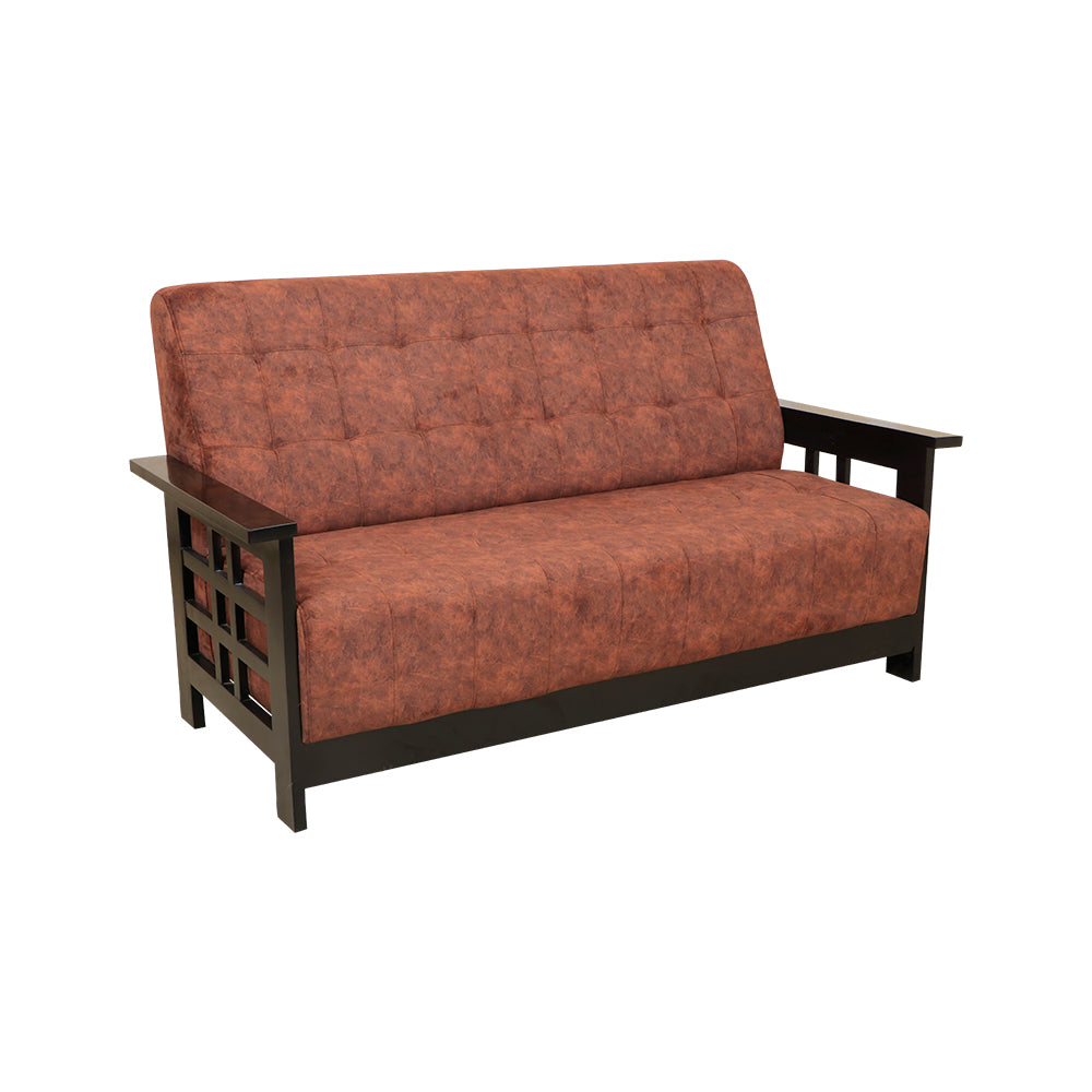 MAARK WOODEN SOFA SET (3+1+1) DELHI WALNUT COLOUR