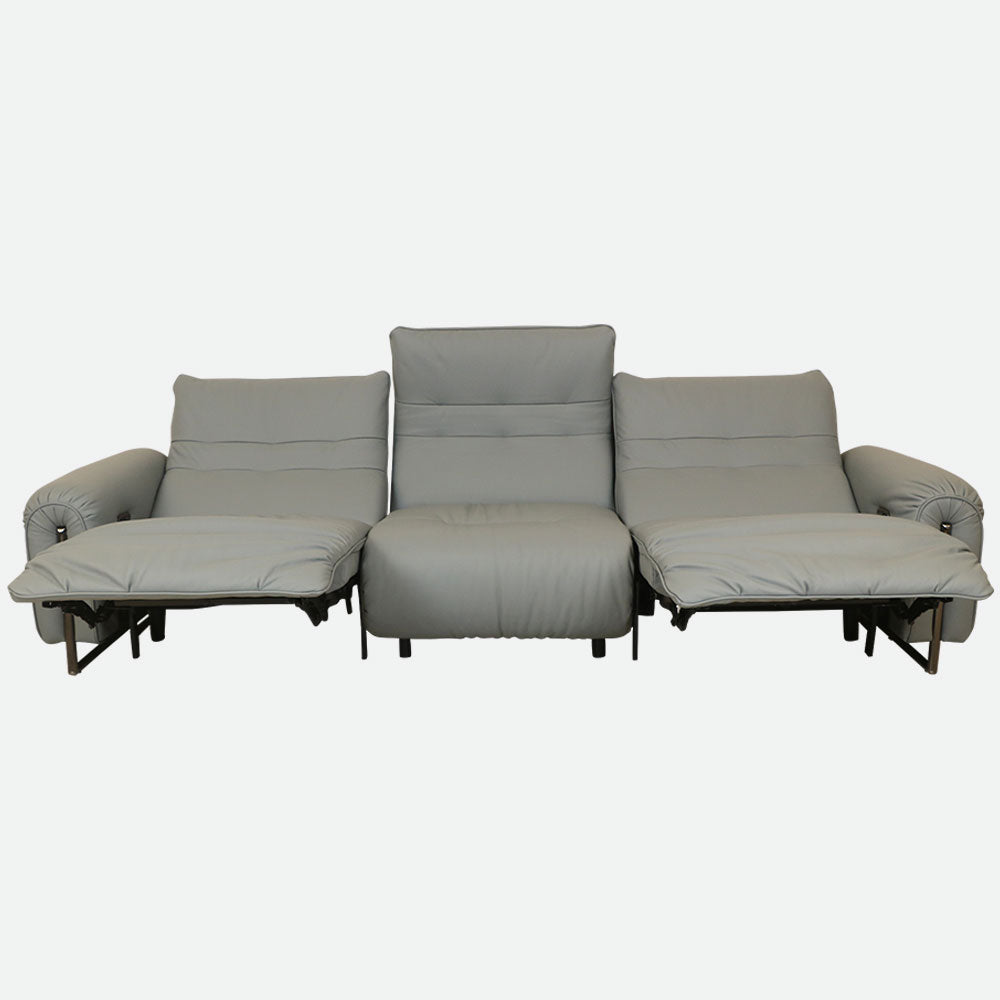 MAARK MOTORIZED RECLINER LEATHER SOFA SET (3R+2R) 2A13-6194-829 GRAY BLUE COLOUR HT