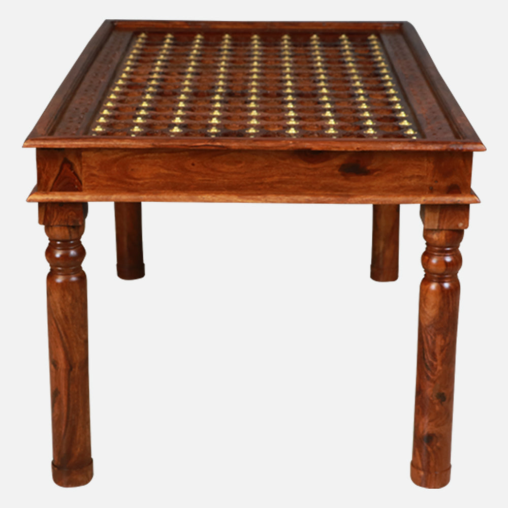 MAARK SHEESHAM WOOD 4 SEATER DINING SET (5*3) 1102 NATURAL FINISH SV