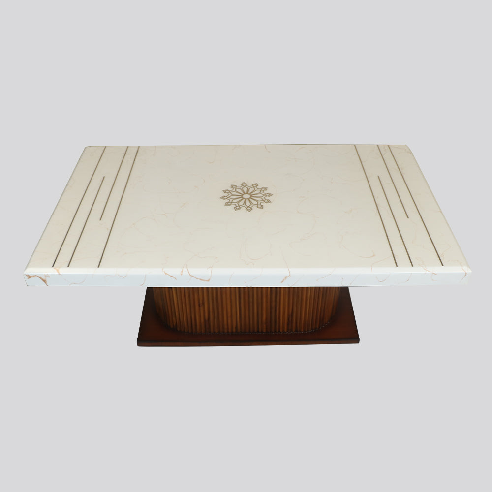 MAARK MARBLE TOP 6 SEATER DINING SET 6039 TD