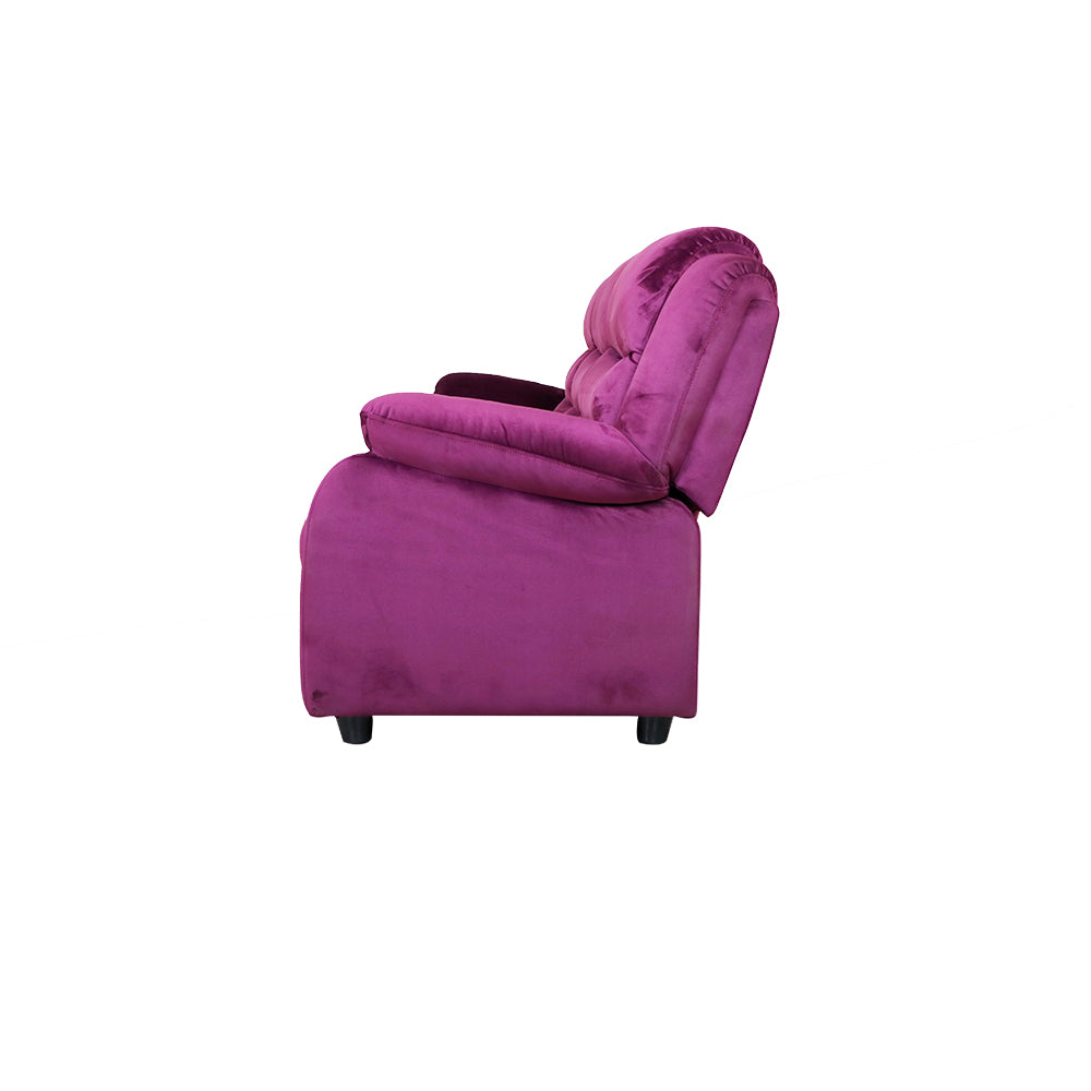 MAARK FABRIC THREE SEATER SOFA MAGILCHI RED COLOUR