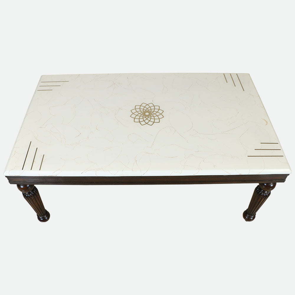 MAARK MARBLE TOP 6 SEATER DINING SET 6038 TD