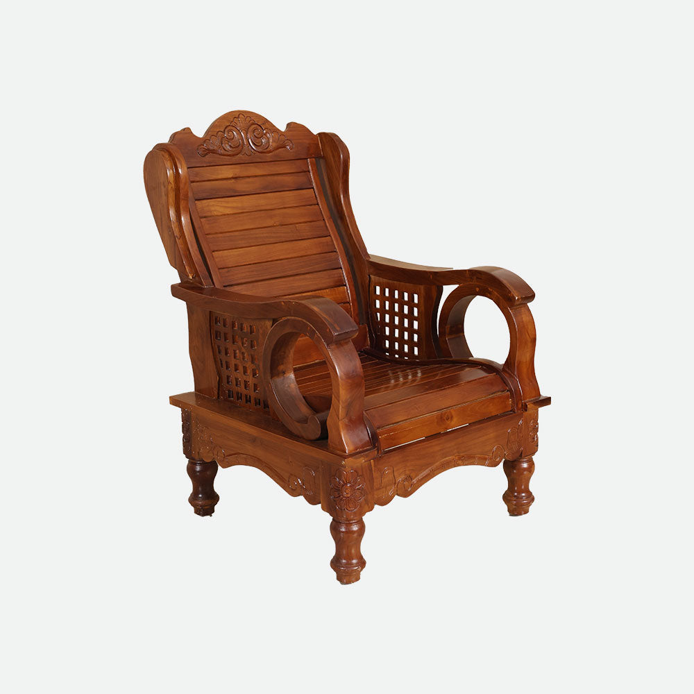 MAARK WOODEN SOFA SET (3+1+1) S-40 WCF