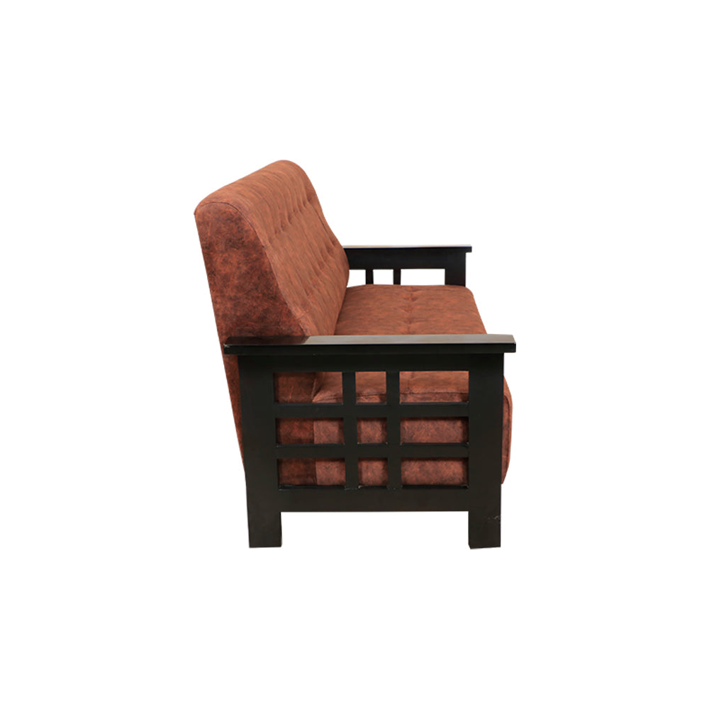 MAARK WOODEN SOFA SET (3+1+1) DELHI WALNUT COLOUR