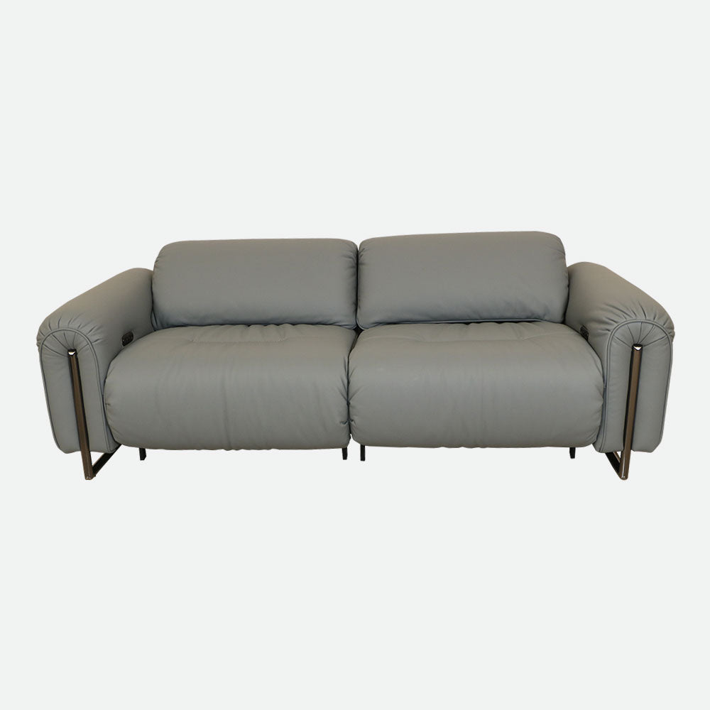 MAARK MOTORIZED RECLINER LEATHER SOFA SET (3R+2R) 2A13-6194-829 GRAY BLUE COLOUR HT