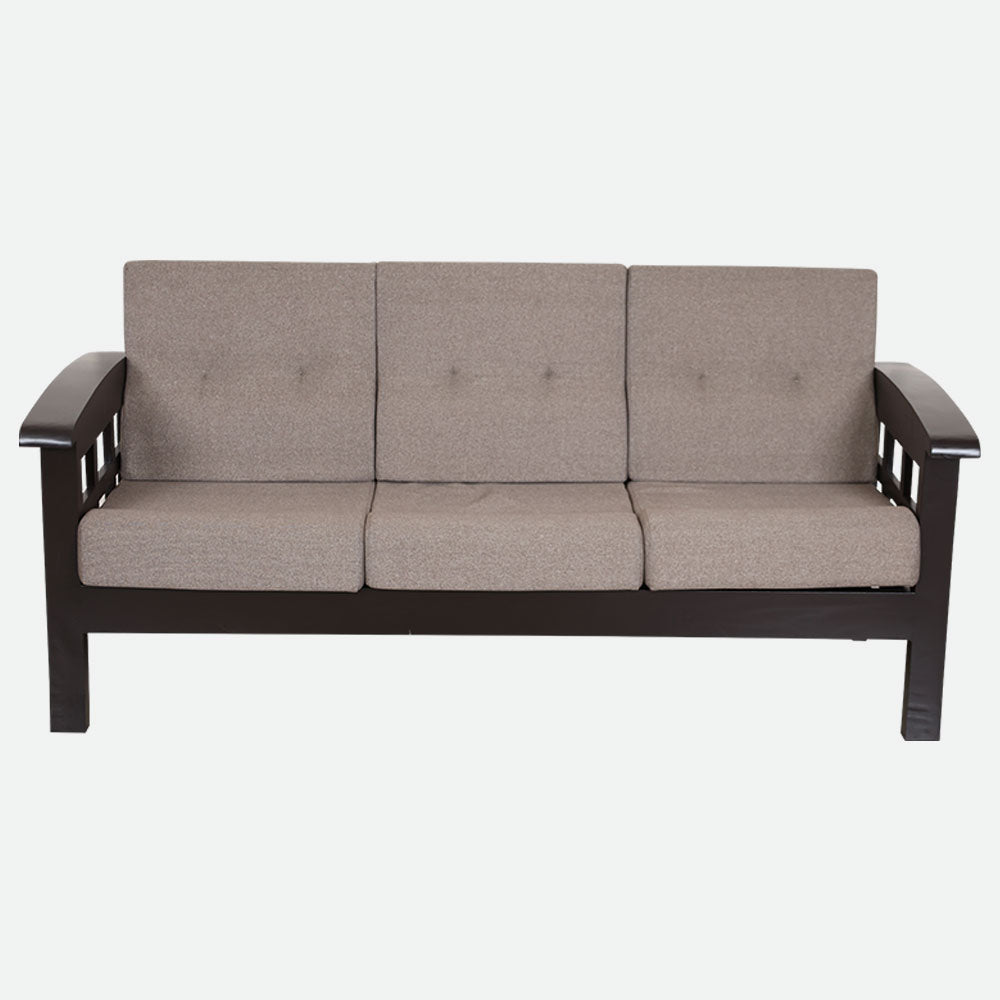 MAARK WOODEN SOFA SET (3+1+1) RUDRA WALNUT COLOUR