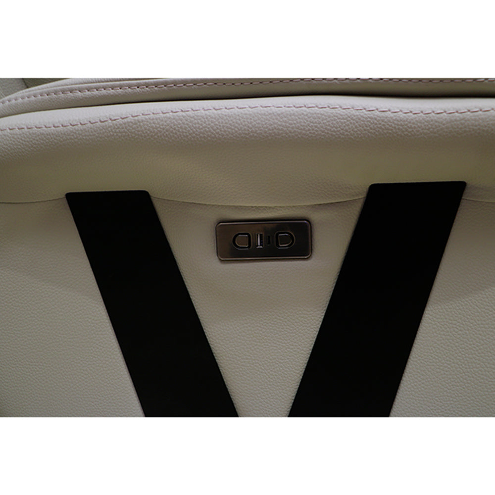 MAARK MOTORIZED RECLINER LEATHER SOFA SINGLE SEATER 06 BEIGE COLOUR HT