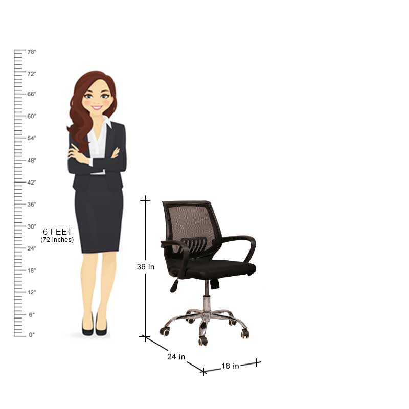 MAARK MEDIUM BACK OFFICE CHAIR 2026 BLACK COLOUR AS